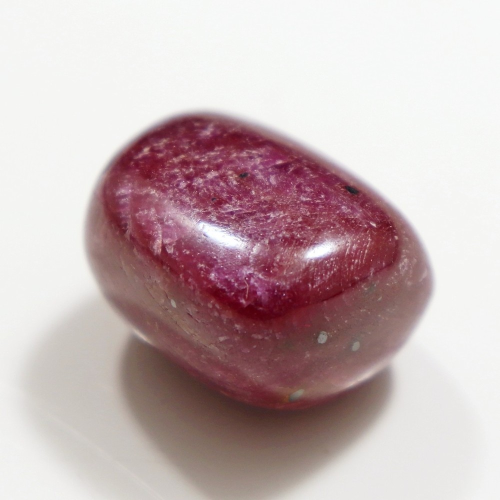 Tumbled Stone: Ruby, Red Corundum from India, Fluorescent (RUB53)