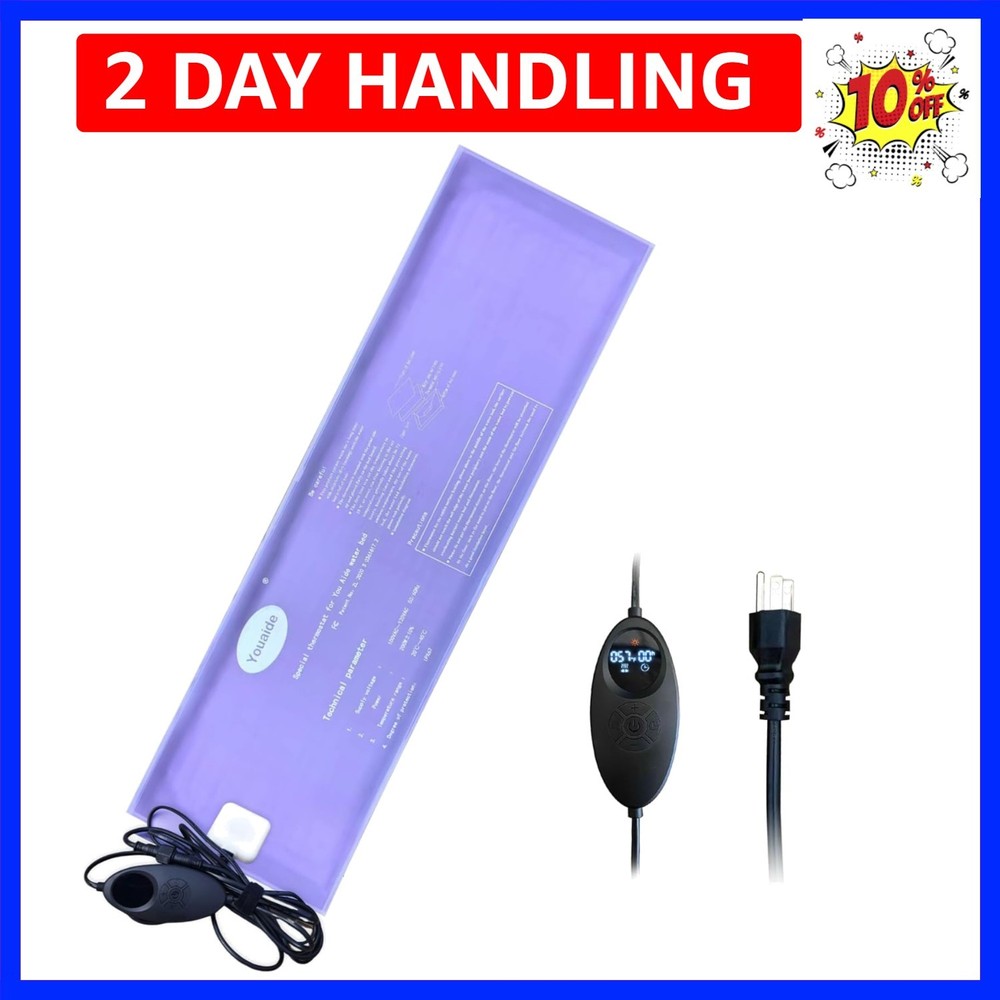 Softside Hardside Water Bed Heater, 240W Digital Display Smart Water Bed Heat...