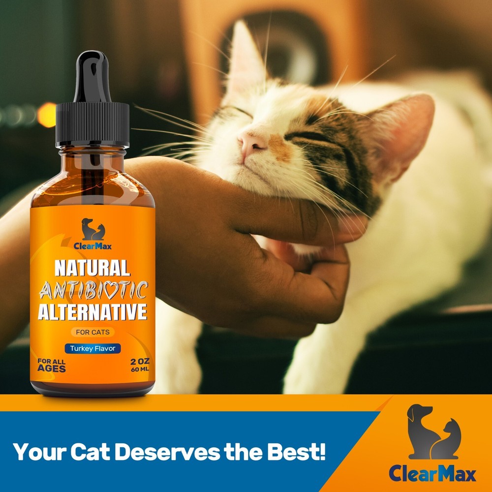 Cat Allergy & Infection Support | Natural Antibiotic Liquid | 2 oz