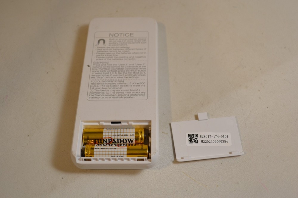 Bidet Remote Control 82ZC17-174-0101