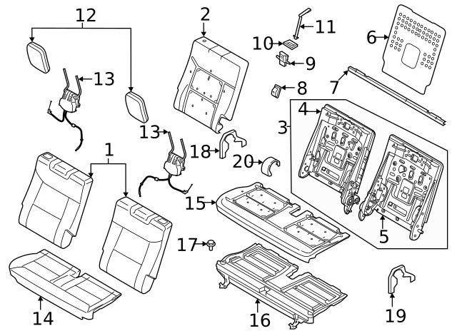 Genuine Ford Headrest Bracket LU5Z-7865500-E
