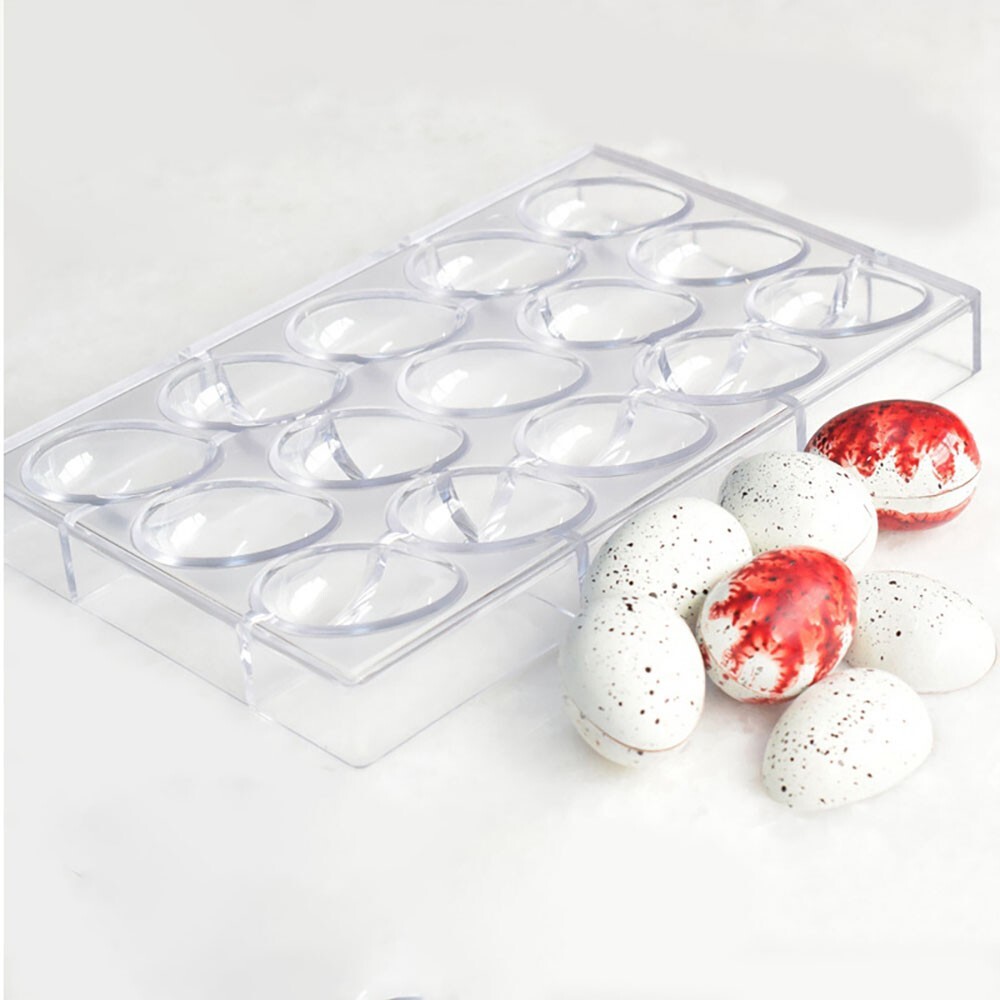 15 Cavity Easter eggs Polycarbonate Chocolate Mold 26g Candy Plastic Mould