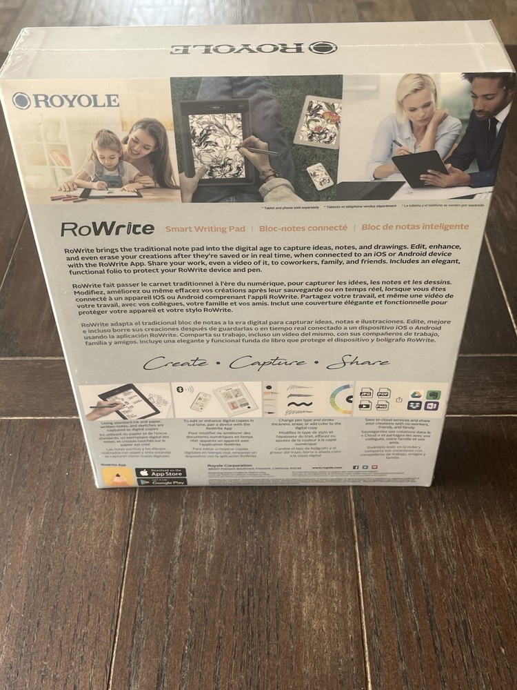 Royole RoWrite Smart Writing Pad Create Capture Share RY0201-CF5NA New Sealed