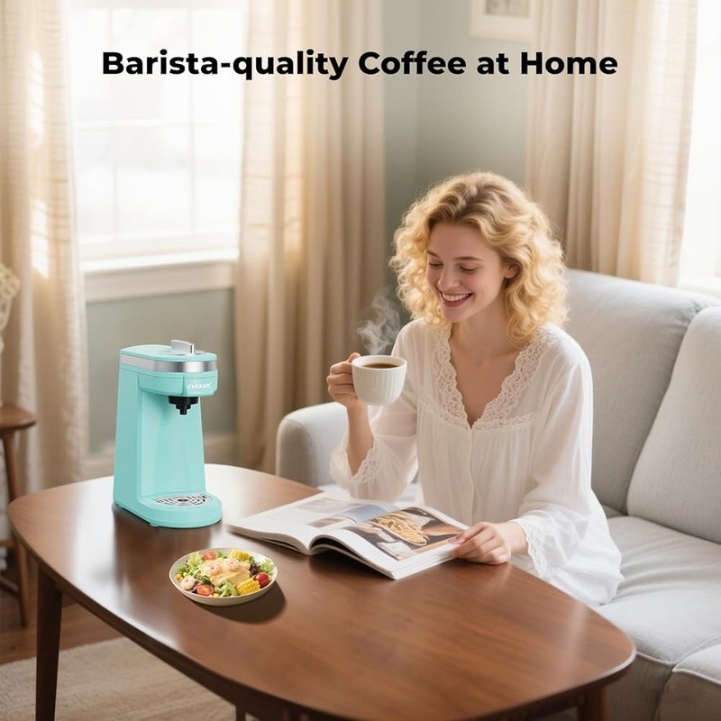 Single Cup Coffee Maker Compatible W/ K-Cups Compact Portable Fast Brewing New