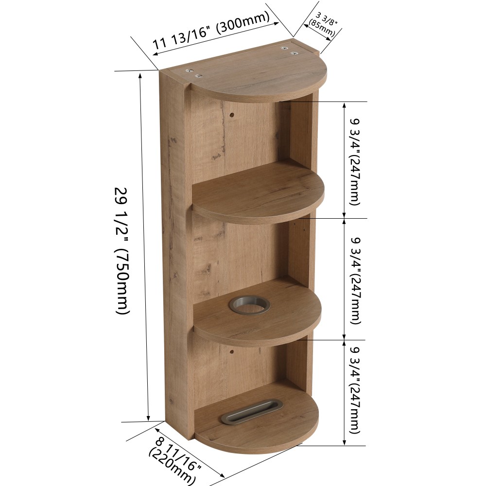 Bathroom Wall Mounted Storage Rack Float Mounting Design