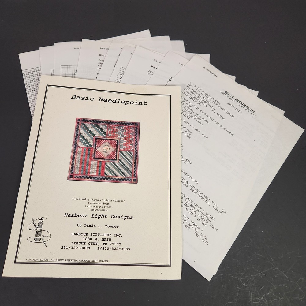 Paula L Towner Design Basic Needlepoint Pattern Chart Patchwork Style Sampler