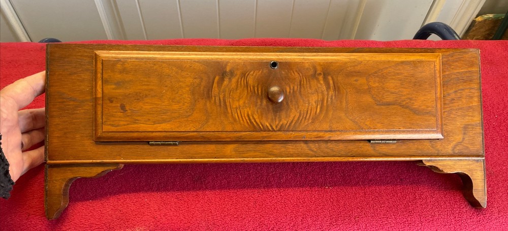 Vintage  Singer Sewing Machine Cabinet tip out Front Drawer with panel.     B