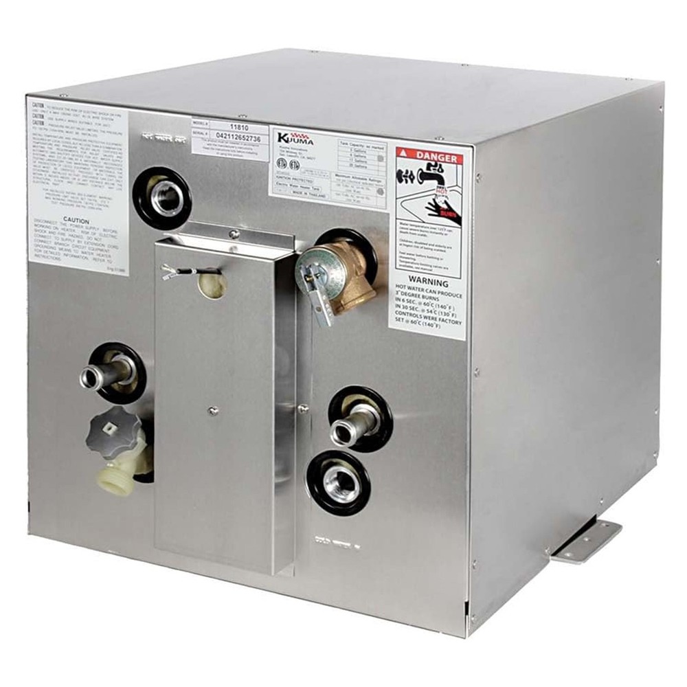 Kuuma 11810 6-Gallon Water Heater, Reliable Marine Hot Water System, 120V, Gray