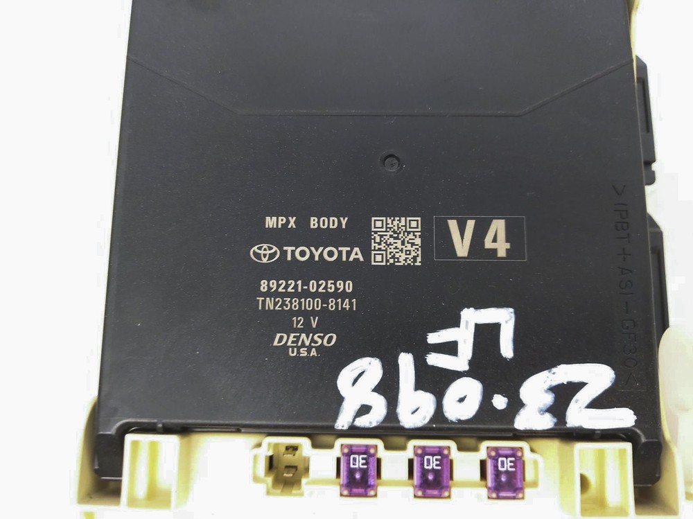 2020 Toyota Corolla Multi Plex Network Computer Module Unit 82730-02N10