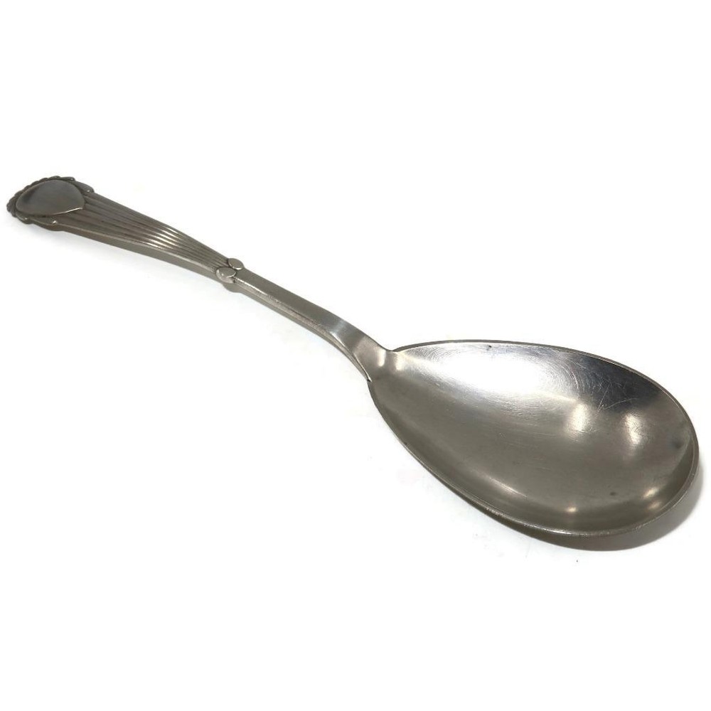 Georg Jensen 830 Silver 1921 Solid Serving Spoon, 8 3/8"