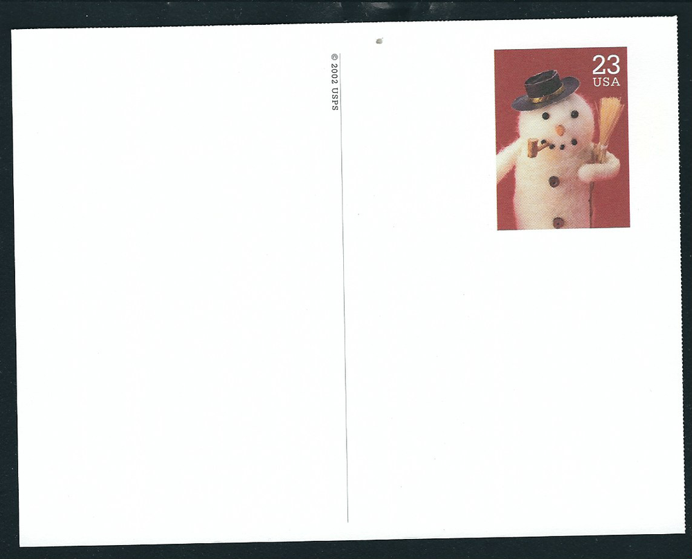 23 Cent...Snowmen... Christmas Greeting Post Card