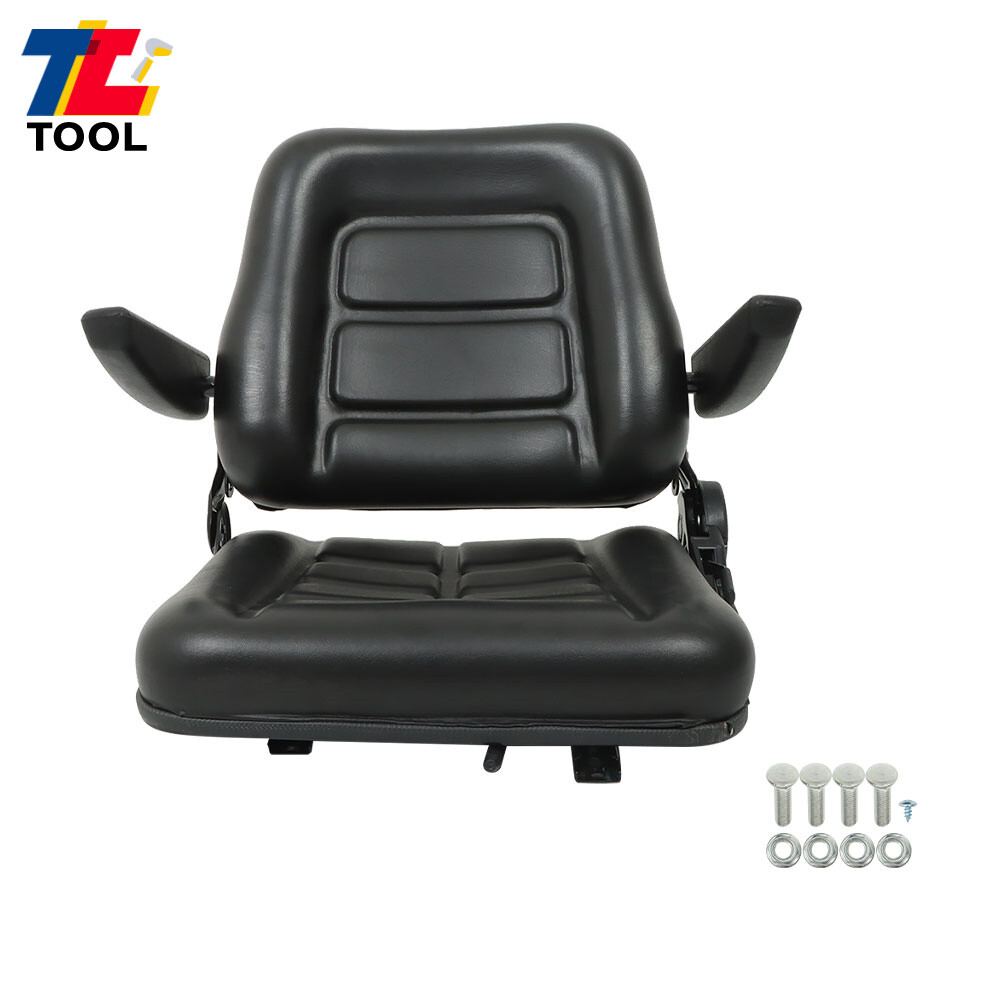 Universal Forklift Seat Tractor Seat Adjustable Seatbelt Armrests Back