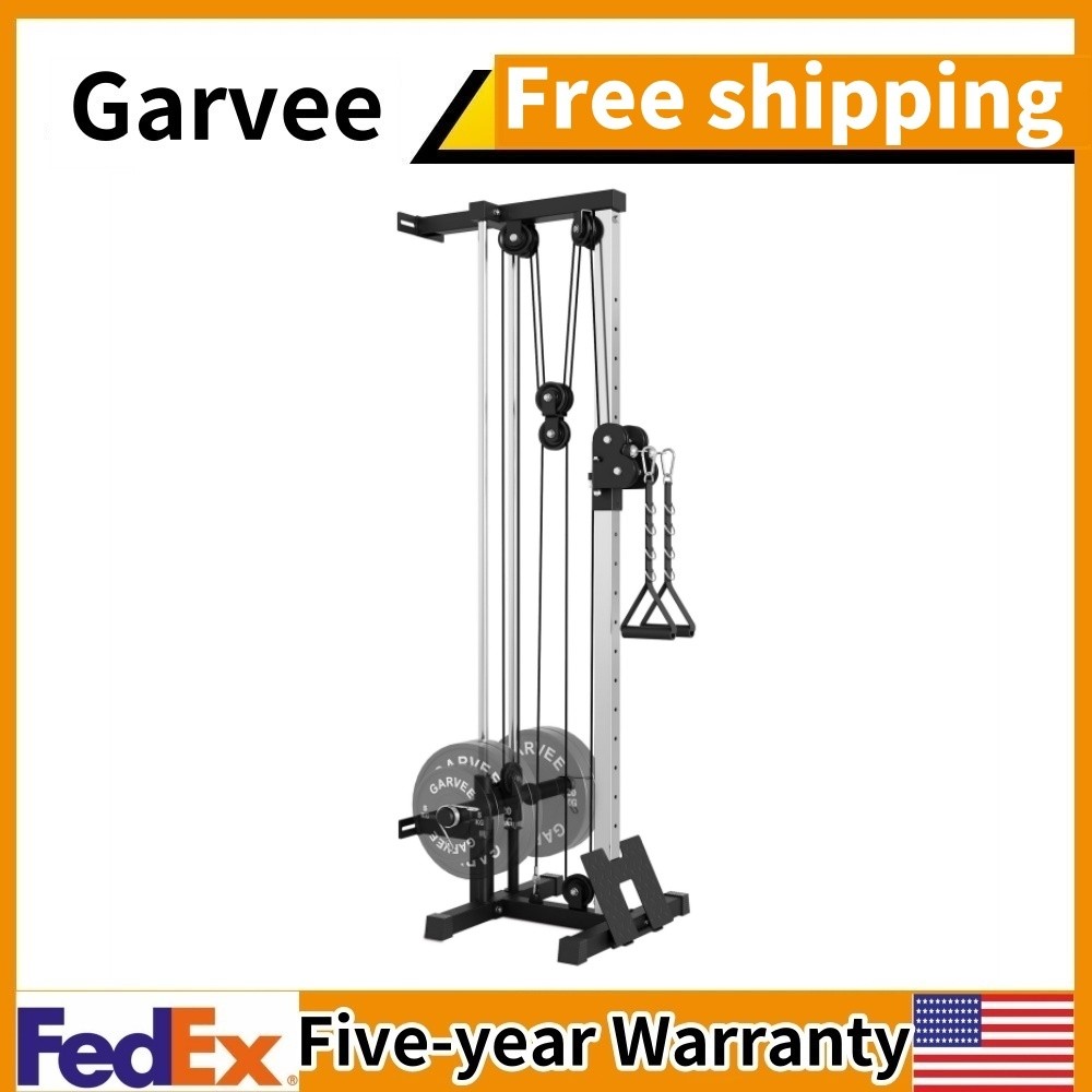 Wall Mount Cable Machine LAT Pulldown Machines with 19 Positions Weight Workout