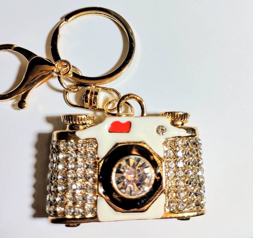 Camera Rhinestone Keychain