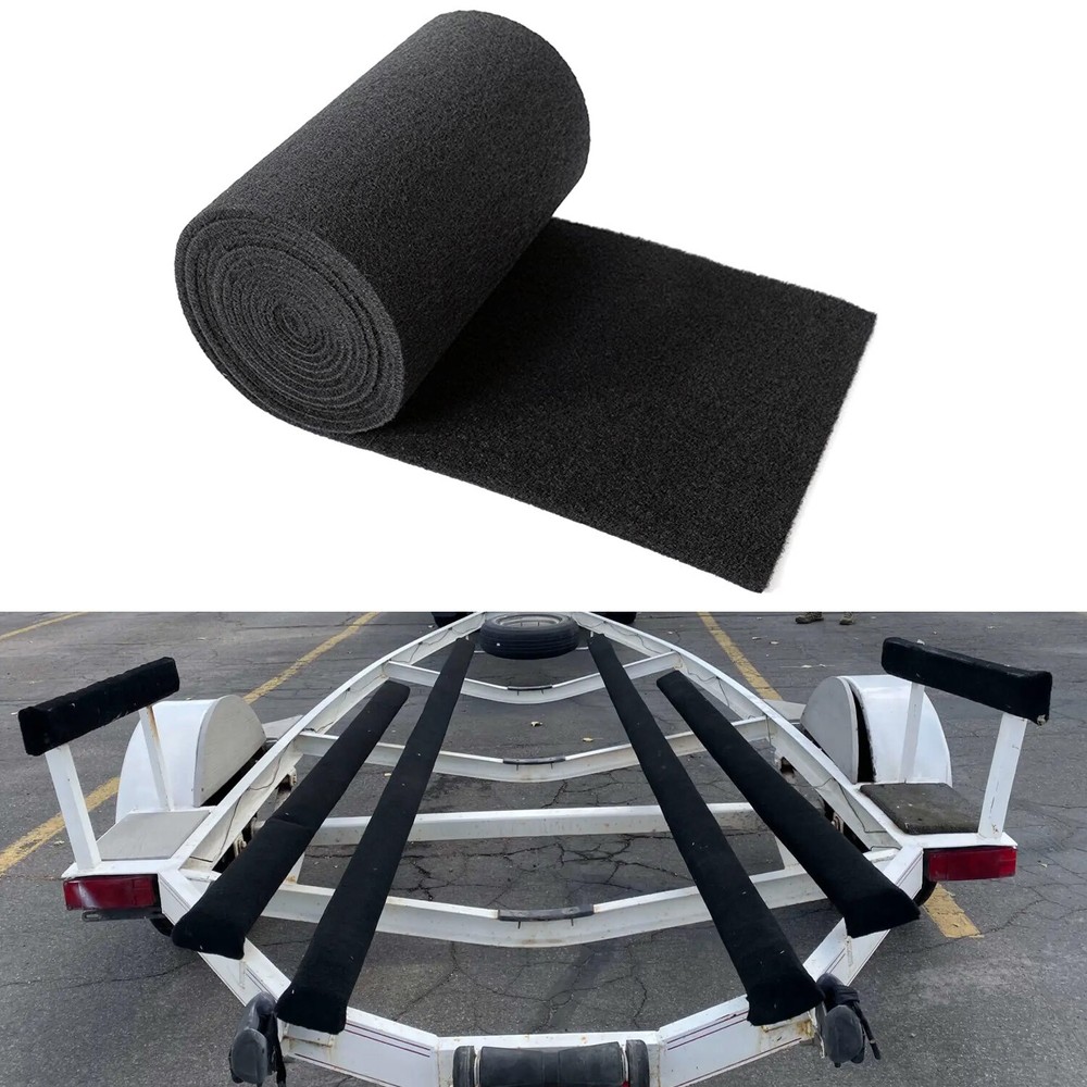 12" X 13' Replace Boat Trailer Carpet With Wide BUNK SLIDE Plastic Board Rail