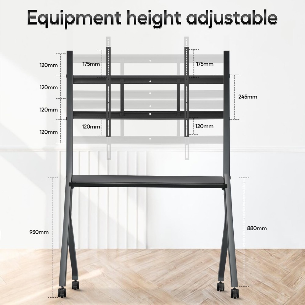 Interactive Whiteboard Portable Stand for 55"-86" Smart Board, Four Lockable ...