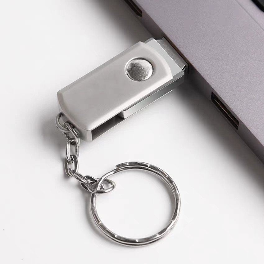 1PCS silver (256MB) USB rotating flash drive