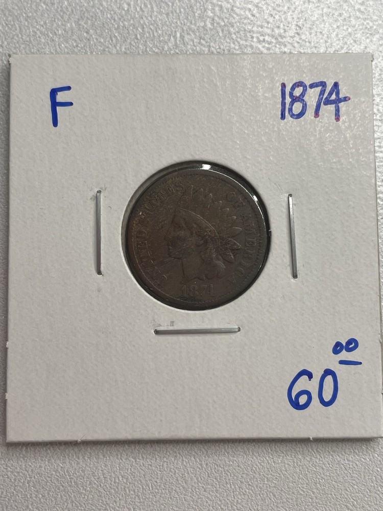 1874 Indian Head Cent  Fine