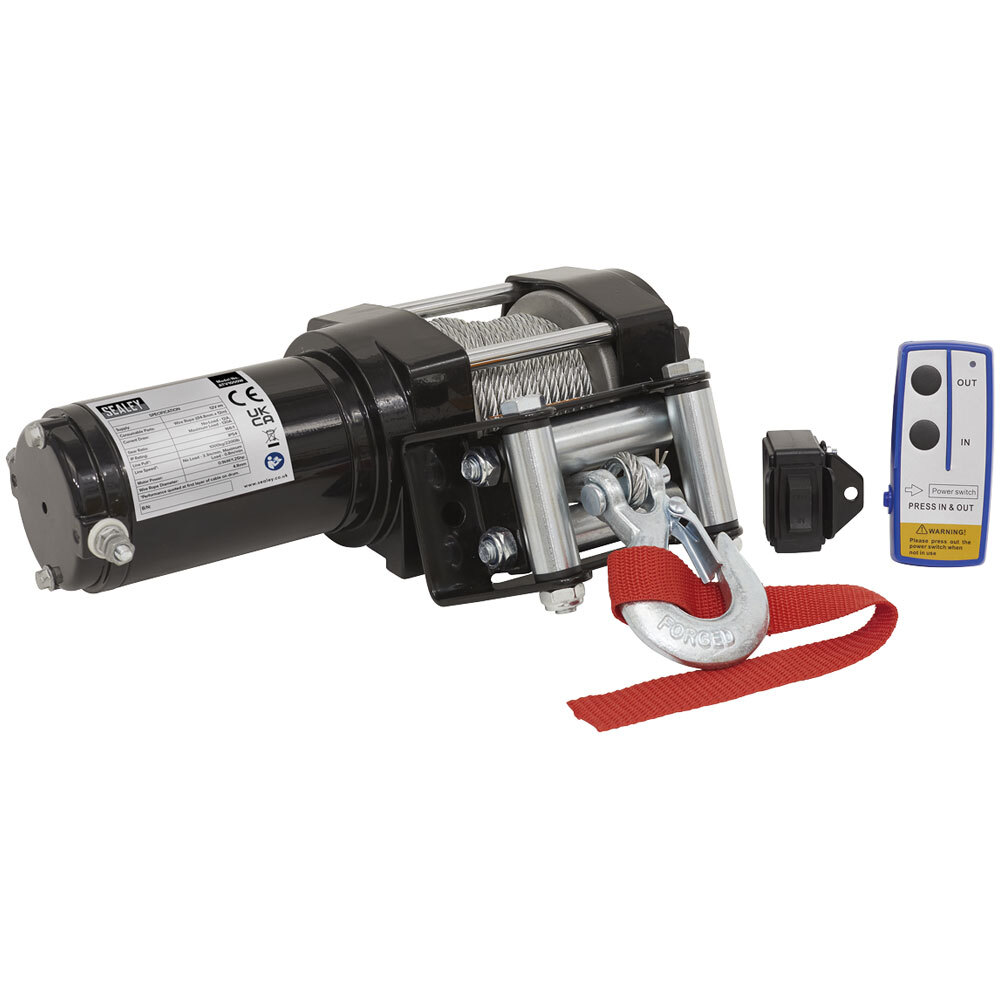 Sealey ATV1000W ATV Winch 1000kg Line Pull 12V