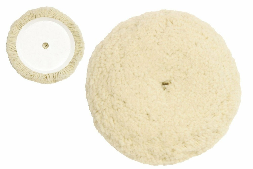 7-1/2” 100% Wool Hook & Loop Buffing Pad Compound Cutting & Polishing - 2 Pack