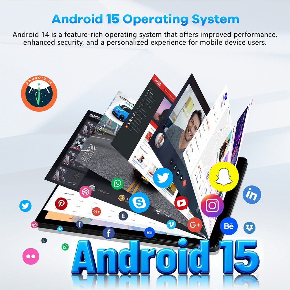 Android 15 Tablet 20GB RAM 64GB ROM IPS LCD HD Touchscreen Dual Camera