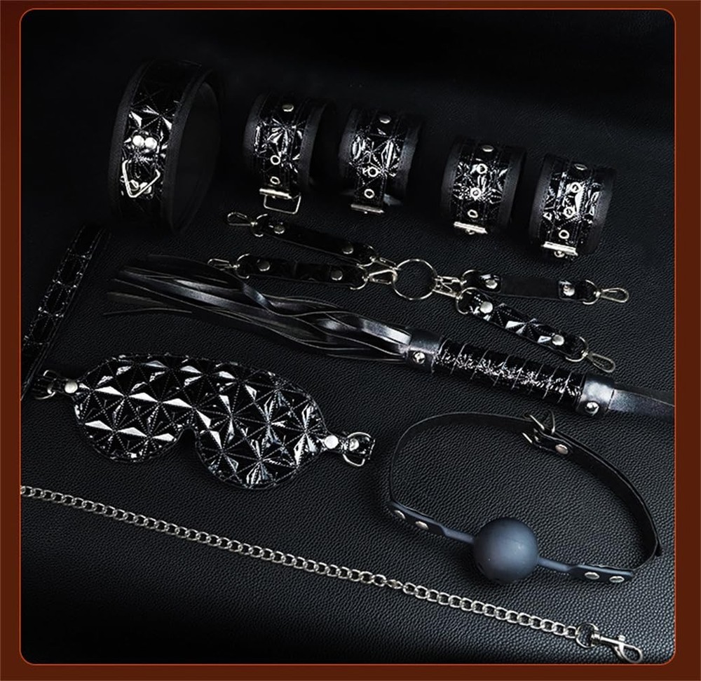 Bondage Restraints Kit for Couples and Beginners, Complete 8PCS Soft Padded P...