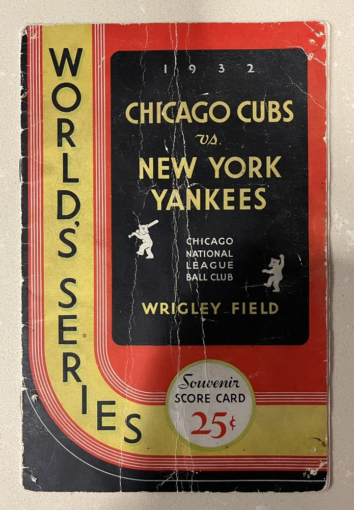 BABE RUTH 1932 World Series Program -Famous “BABE RUTH Called Shot” In Chicago🔥