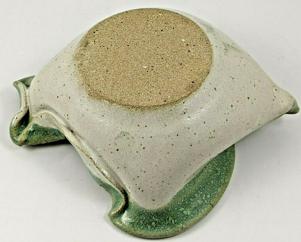 Studio Art Pottery Fish Shaped Bowl Glazed Signed