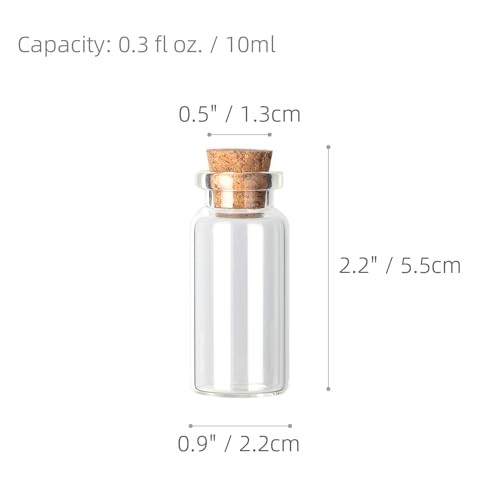 Decorative Glass Bottles (24 Pcs / 0.33 fl oz.)