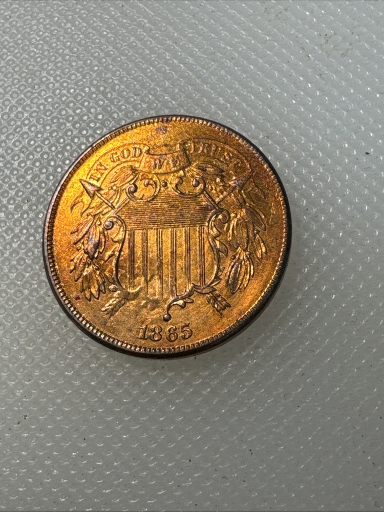 1865 2 cent piece FH