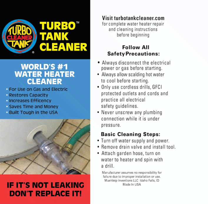 Water Heater Cleaning Tool, Improves Hot Water Supply, Removes Hard Water Sedime