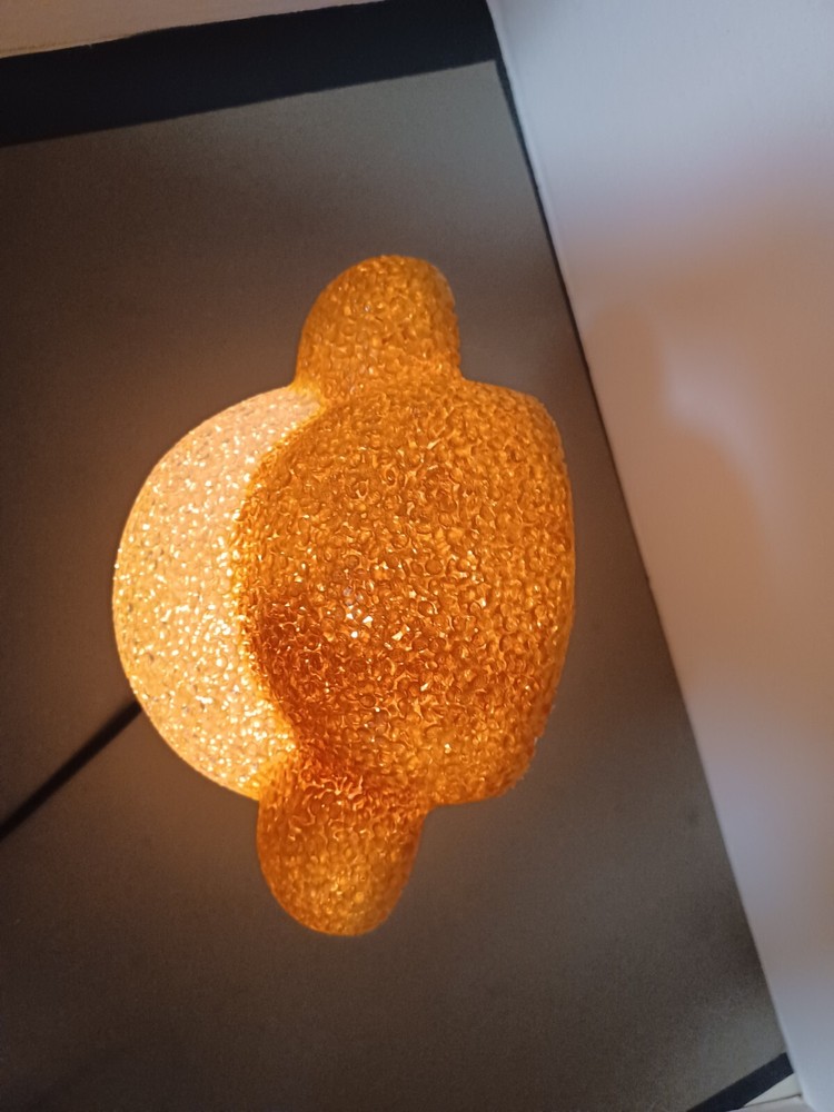 VTG Monkey Face Plastic Spaghetti Popcorn Lamp Spring Base Electric Night Light