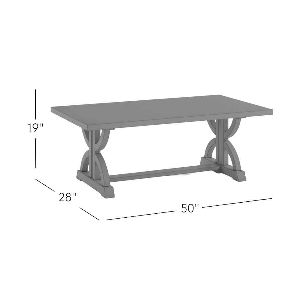 Fairview Transitional Herringbone Distressed Acacia Coffee Table