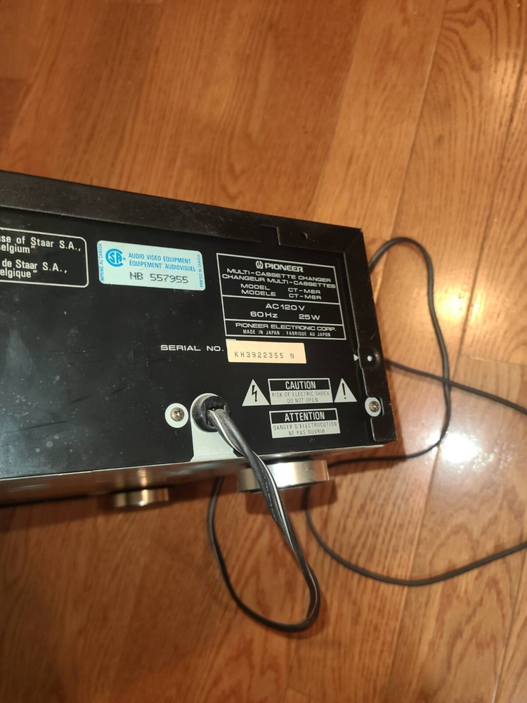 Pioneer CT-M6R Multi Cassette Deck Changer Tested Working No Remote