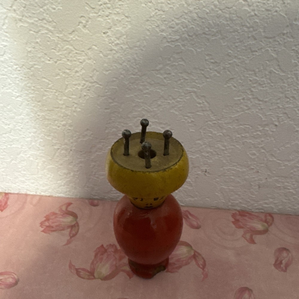Vintage Knitting Loom Spool Hand Painted