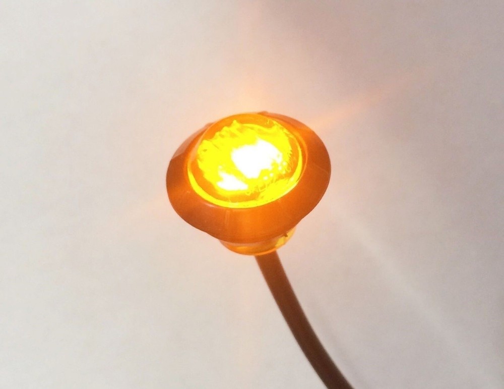 LIBRA 10 New 3/4" Amber LED Marker Clearance Lights For Trailer Truck RV -24021