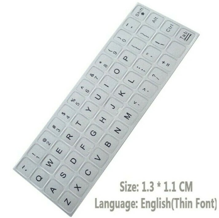 ✅PC Alphabet Letters Keyboard Stickers For computer Laptop SILVER