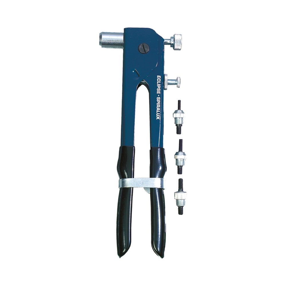 Eclipse 2743 Spiralux Threaded Nut Insert 4-8mm Riveter Gun With Rivet Setters