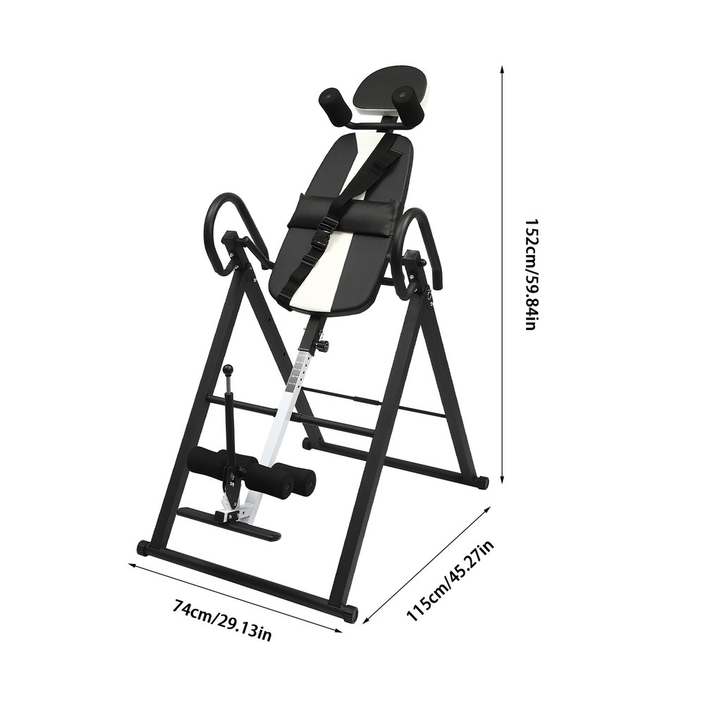 Inversion Table Teeter Machine Therapy Back Pain Relief Foldable Gravity Fitness