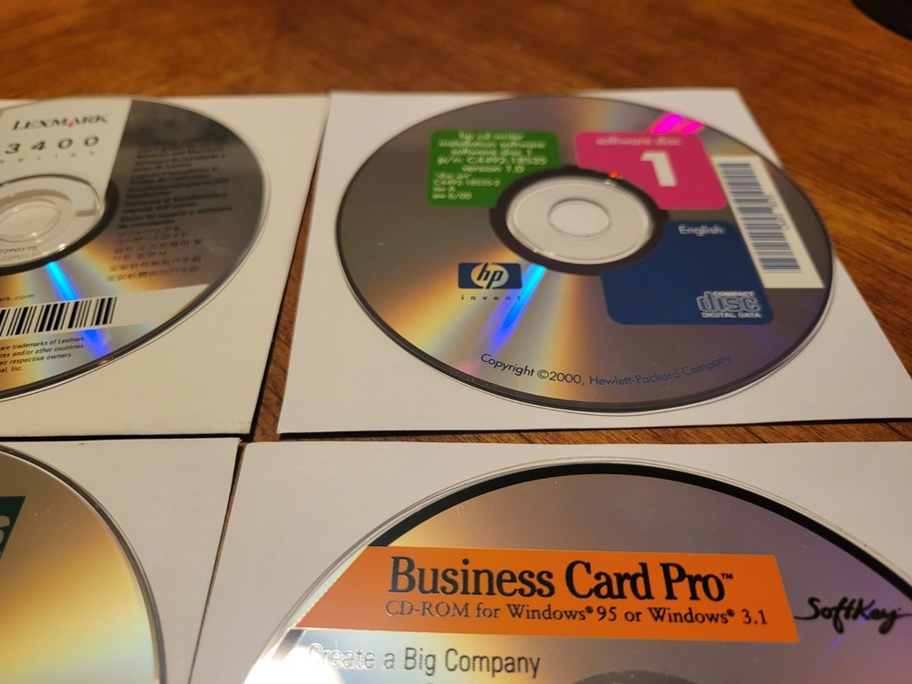 12 - Vintage Computer PC CD-ROM Software Loose Discs - Microsoft Quickbooks More