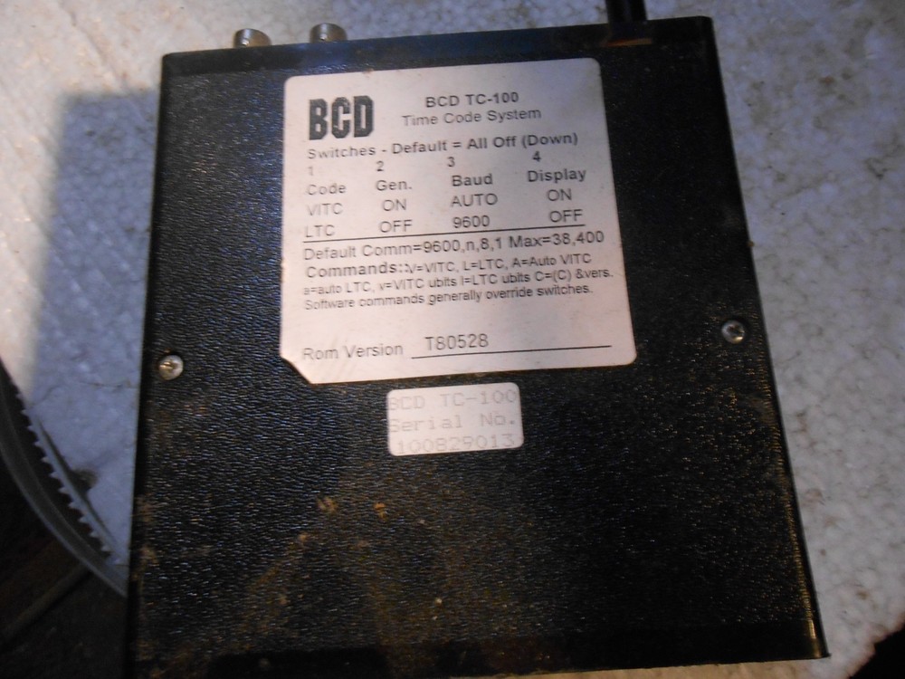 BCD TC-100 TIME CODE SYSTEM
