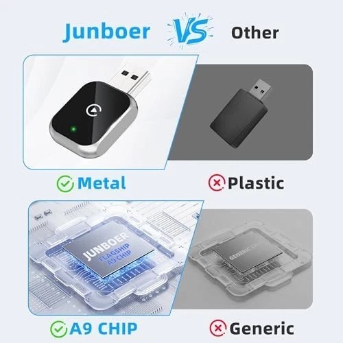 Android Auto Wireless Adapter Carplay - 2 in 1 Wireless Android Auto Car Silver