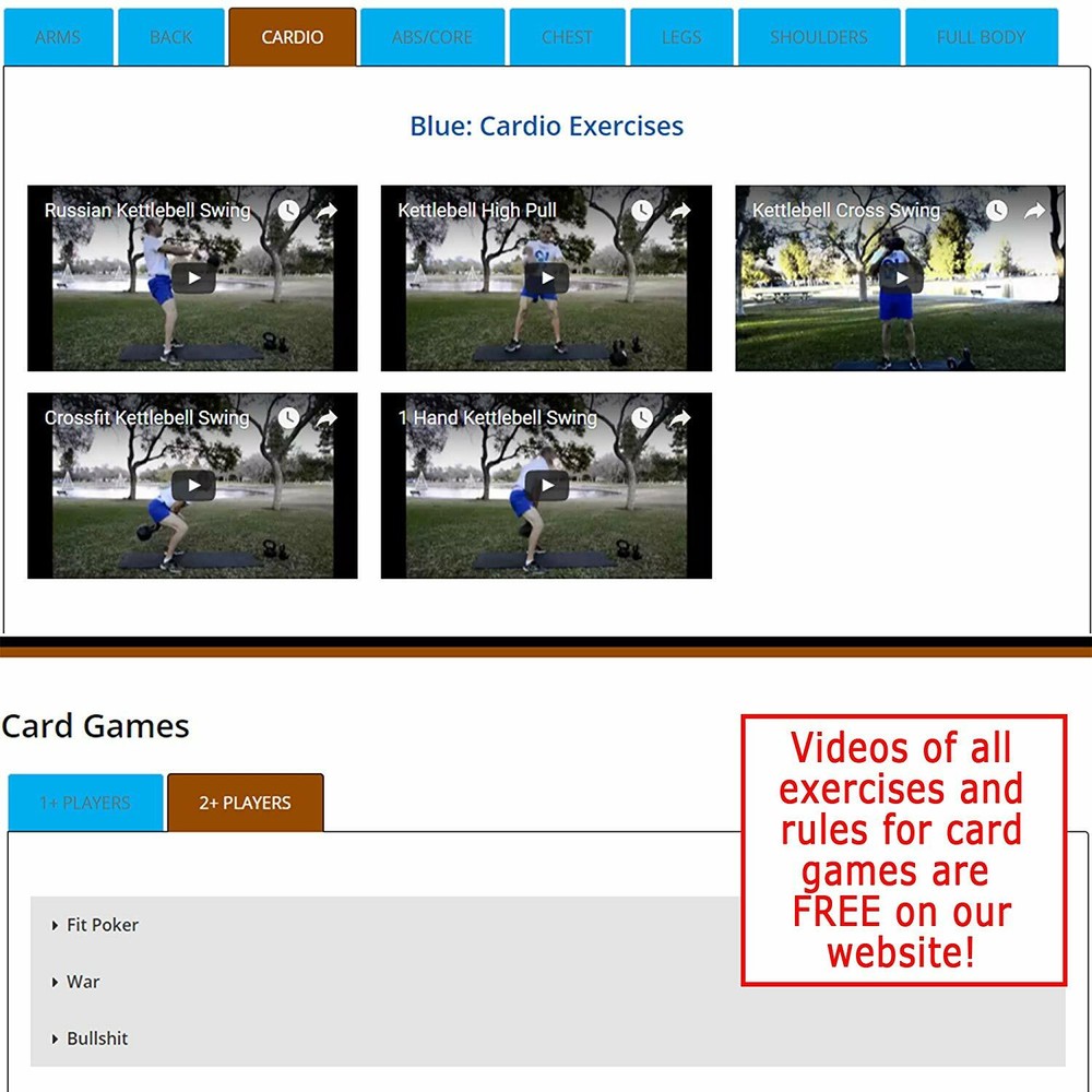 STACK 52 Strength TRI Exercise Workout Card Game Home Fitness Training Program