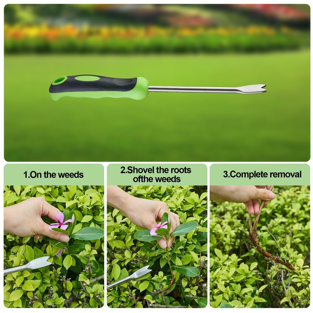 Weed Puller Tool, Stand Up Dandelion Weeder with Long Handle, Heavy Duty Stai...