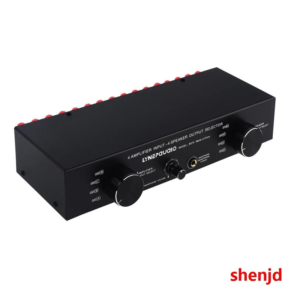 4 Input 4 output Power Amplifier Speaker Selector Switcher Speaker Switch @