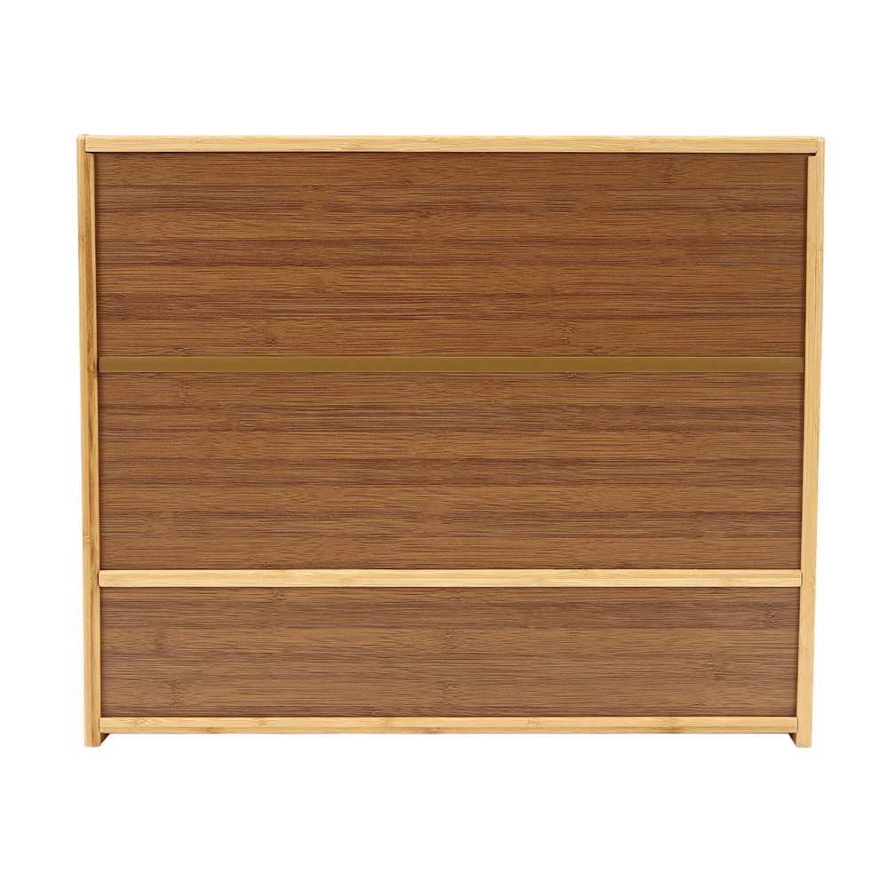 Kitchen Sideboard Bamboo Storage Cabinet with 2 Sliding Door Cupboard Sideboard