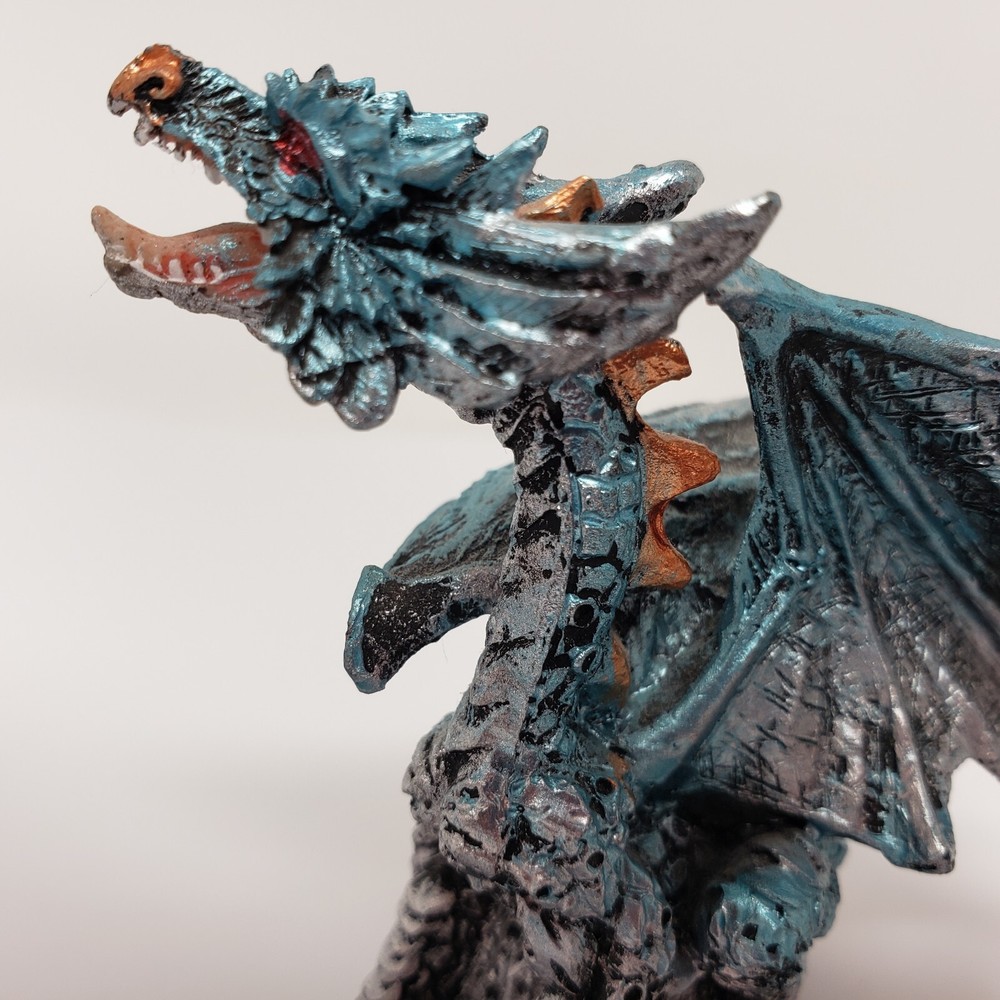 Dragon Mythical Magical Dragon Blue Sparkle Decor