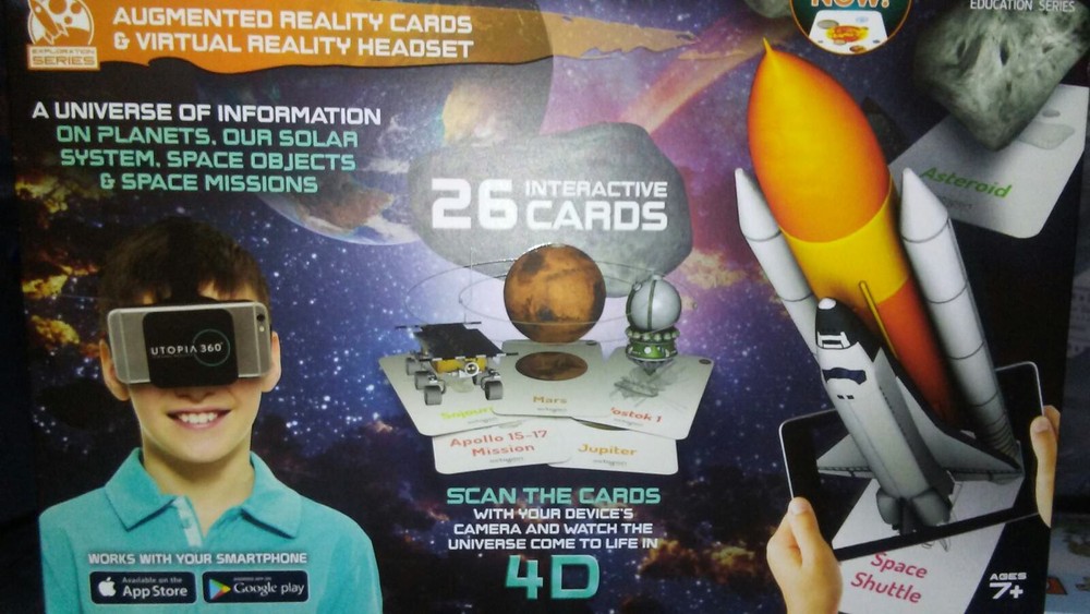 4D + Utopia 360° Space Exploration Augmented Reality Cards And Virtual Headset