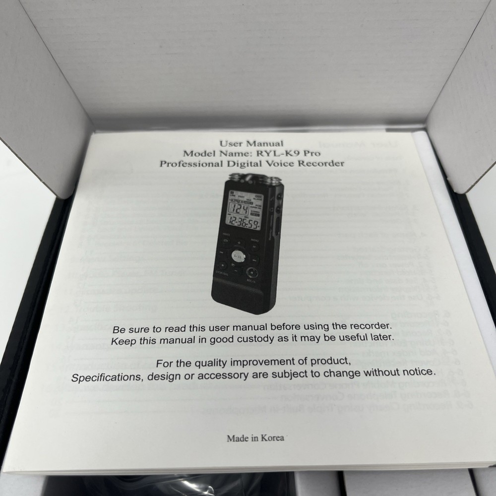 Digital Voice Recorder RYL-K9 Pro 8GB