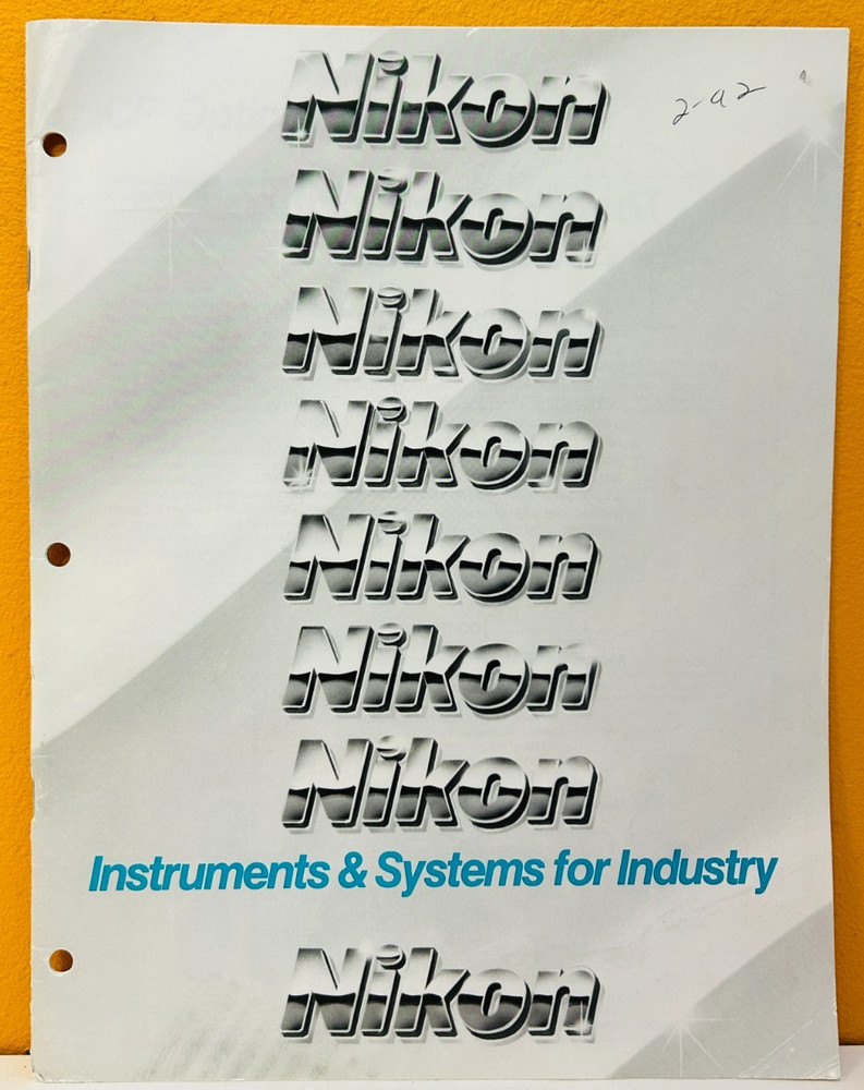 Nikon 1992 Instruments & Systems for Industry Catalog.